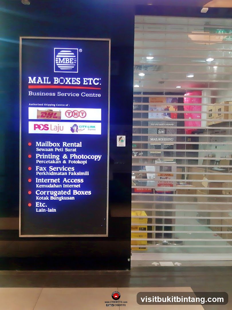 Mail Boxes Etc. Business Service Centre Sign