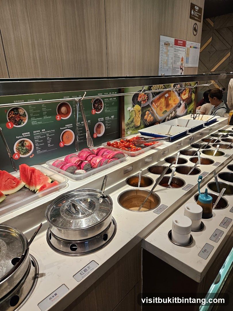 Condiment Bar with Food Options