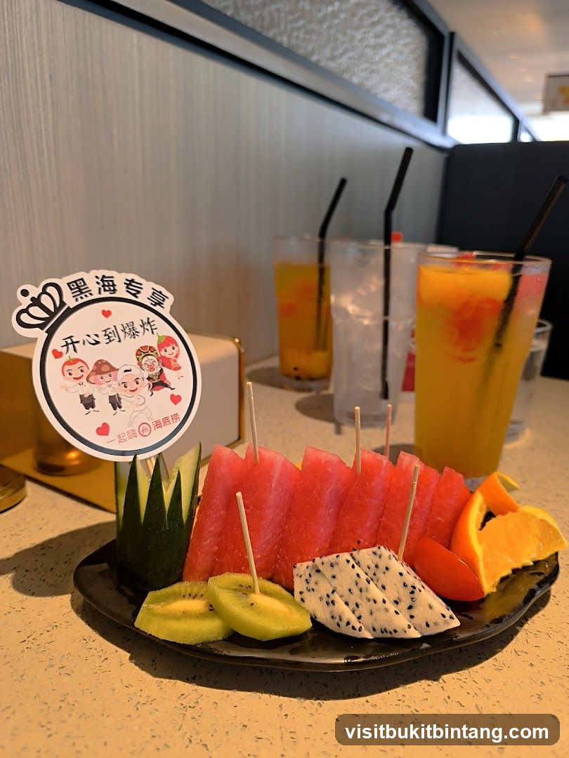 Fruit Platter and Drinks