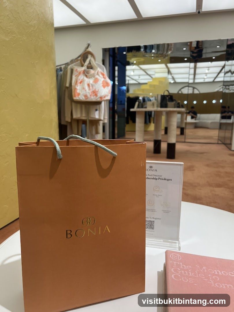 Bonia Shopping Bag and Membership Information