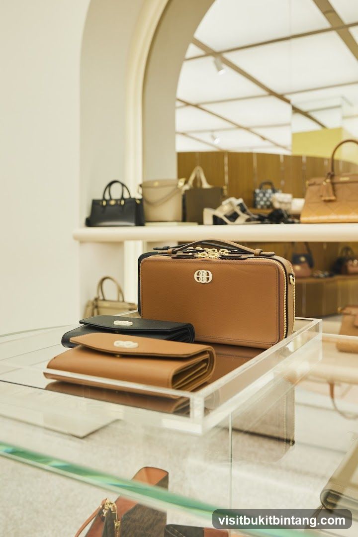 Leather Wallets and Handbags on Display