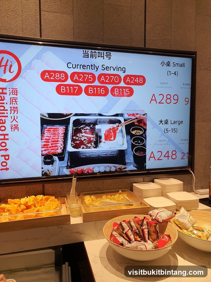 Haidilao Hot Pot Waiting Screen and Buffet