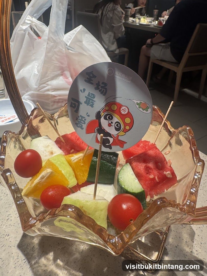 Fruit Platter with Panda Decoration