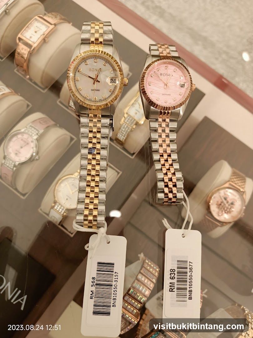 Bonia Watches Display