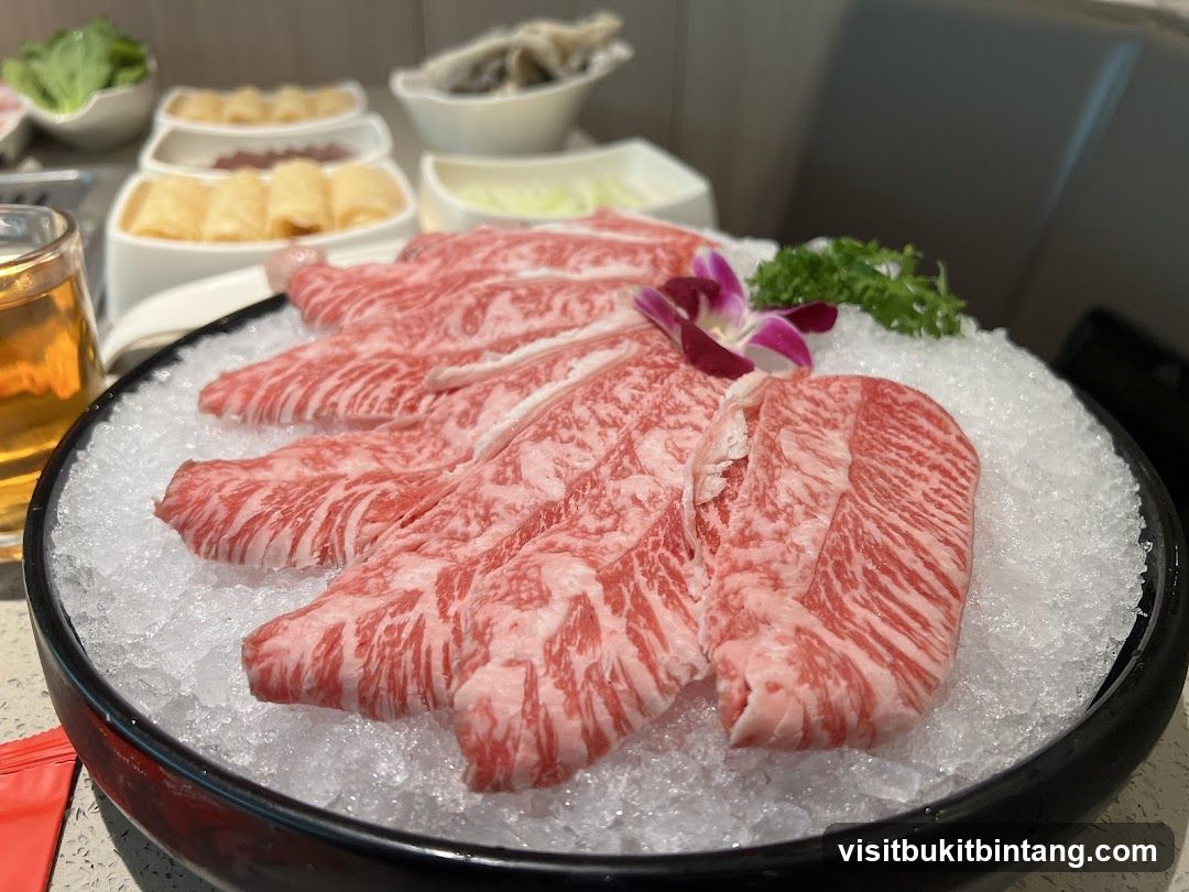 Thinly Sliced Beef on Ice
