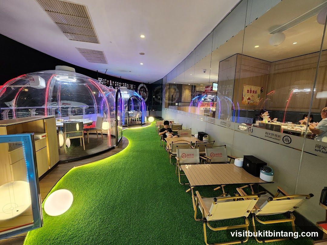Outdoor Dining Area with Igloos