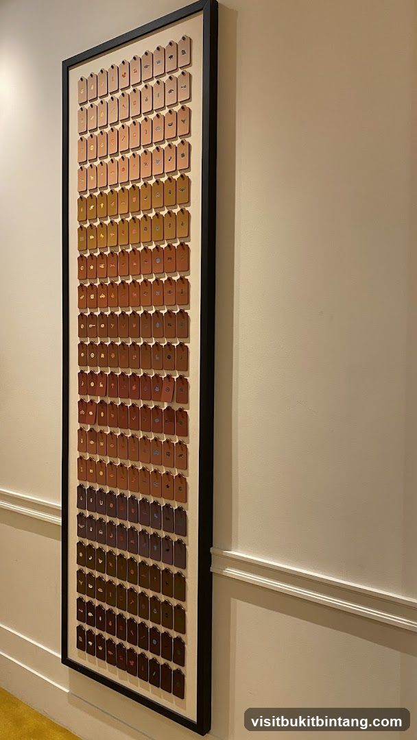 Framed Collection of Leather Tags