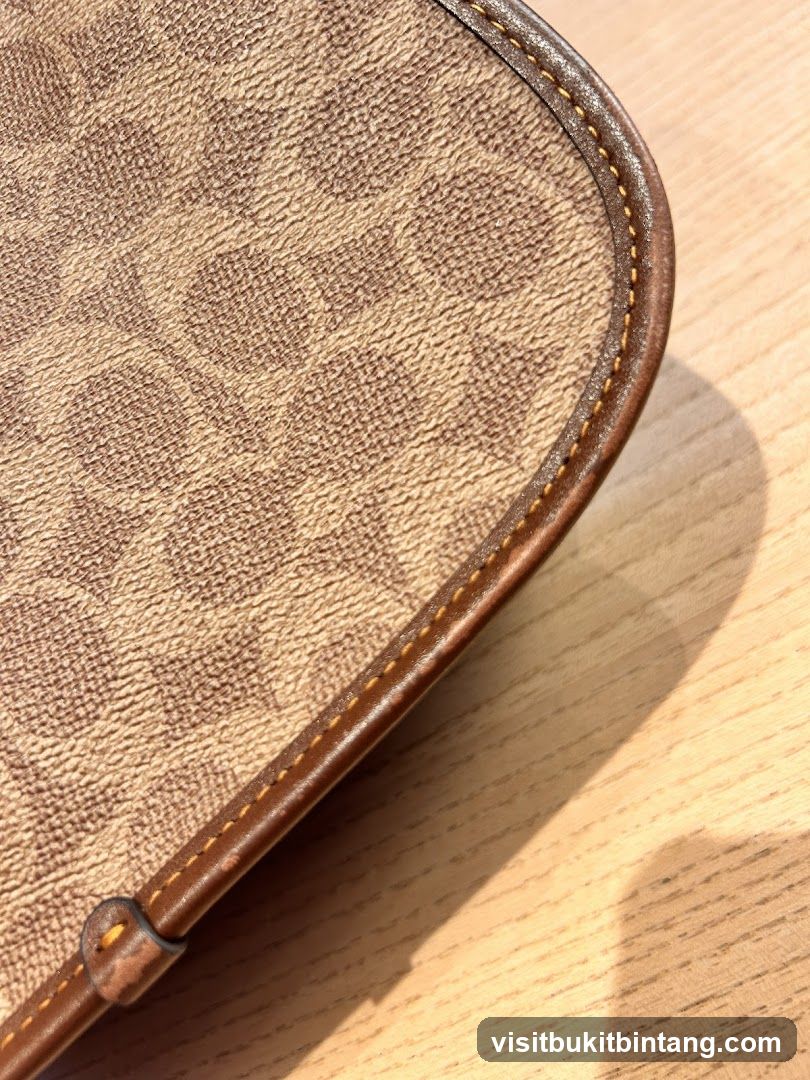 Coach Signature Pattern Bag Detail