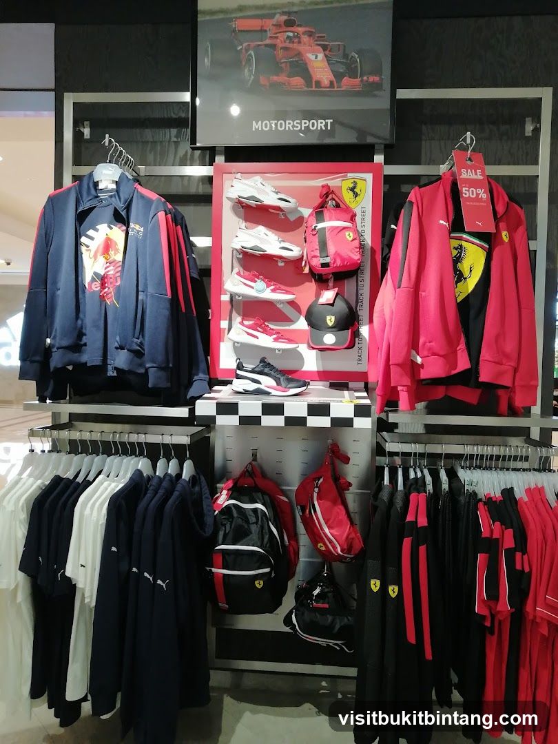 Puma Motorsport Apparel and Footwear Display