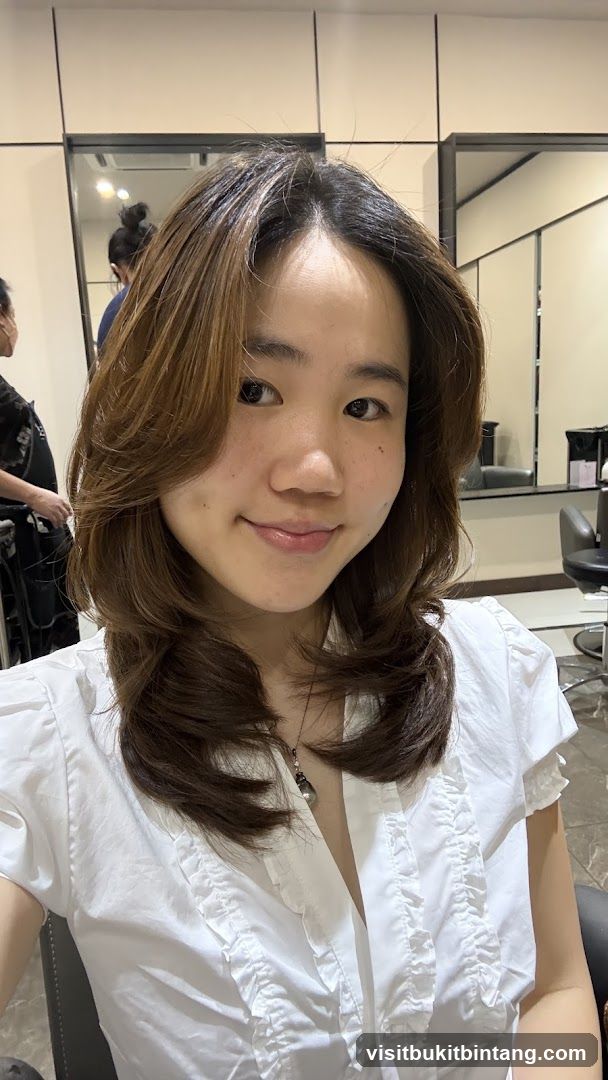 Woman with freshly styled hair