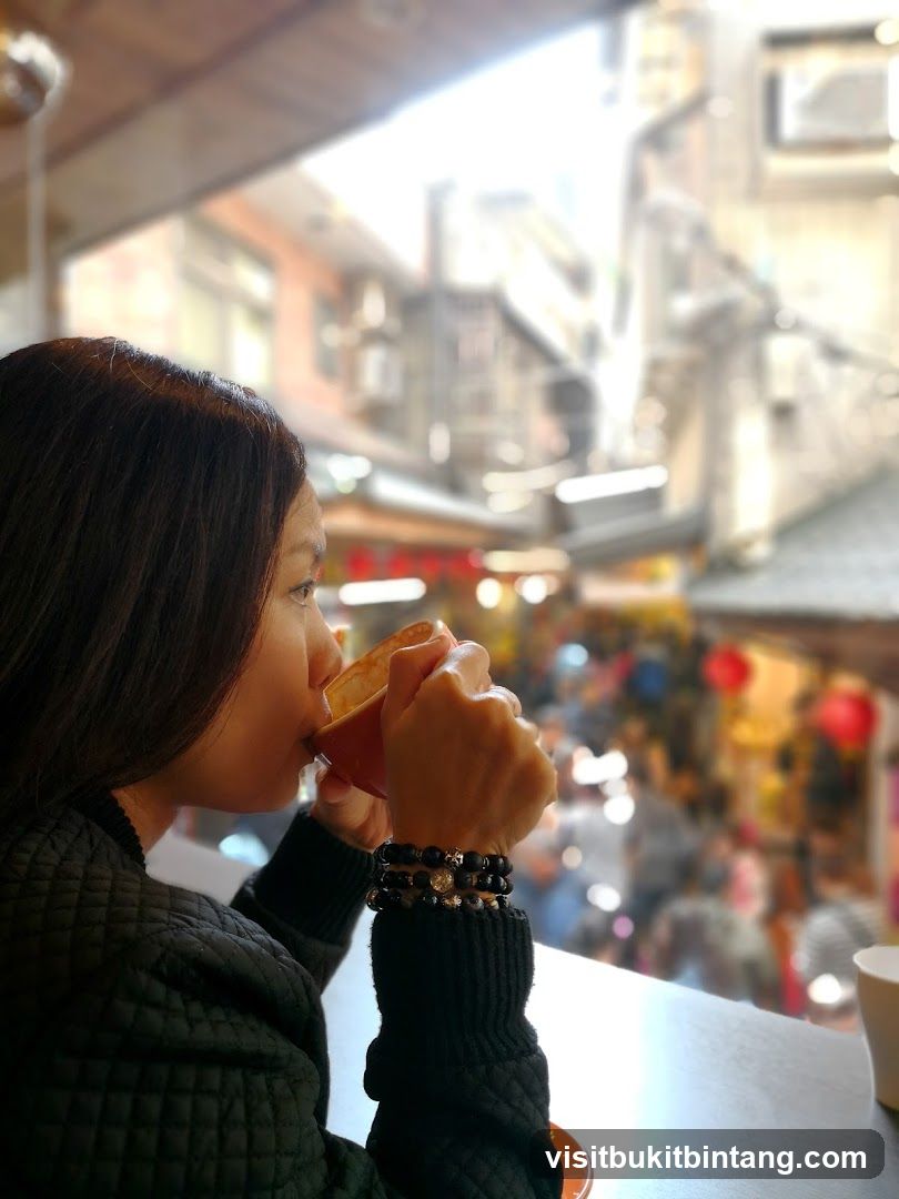 Woman drinking coffee