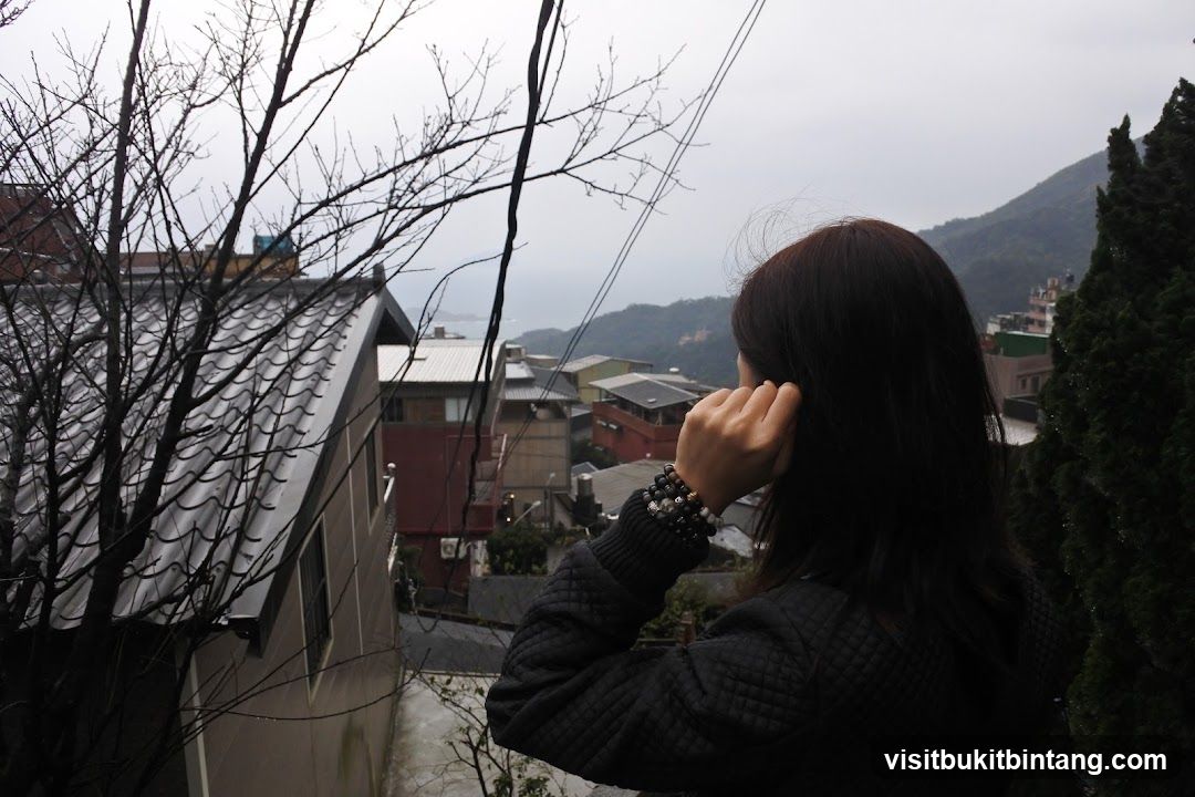 Woman Looking at a Town