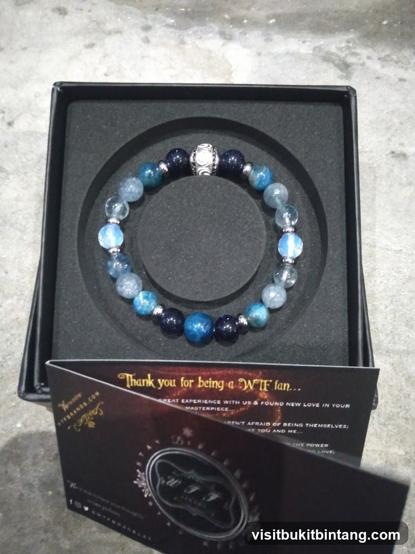 Bracelet in a box with a thank you card