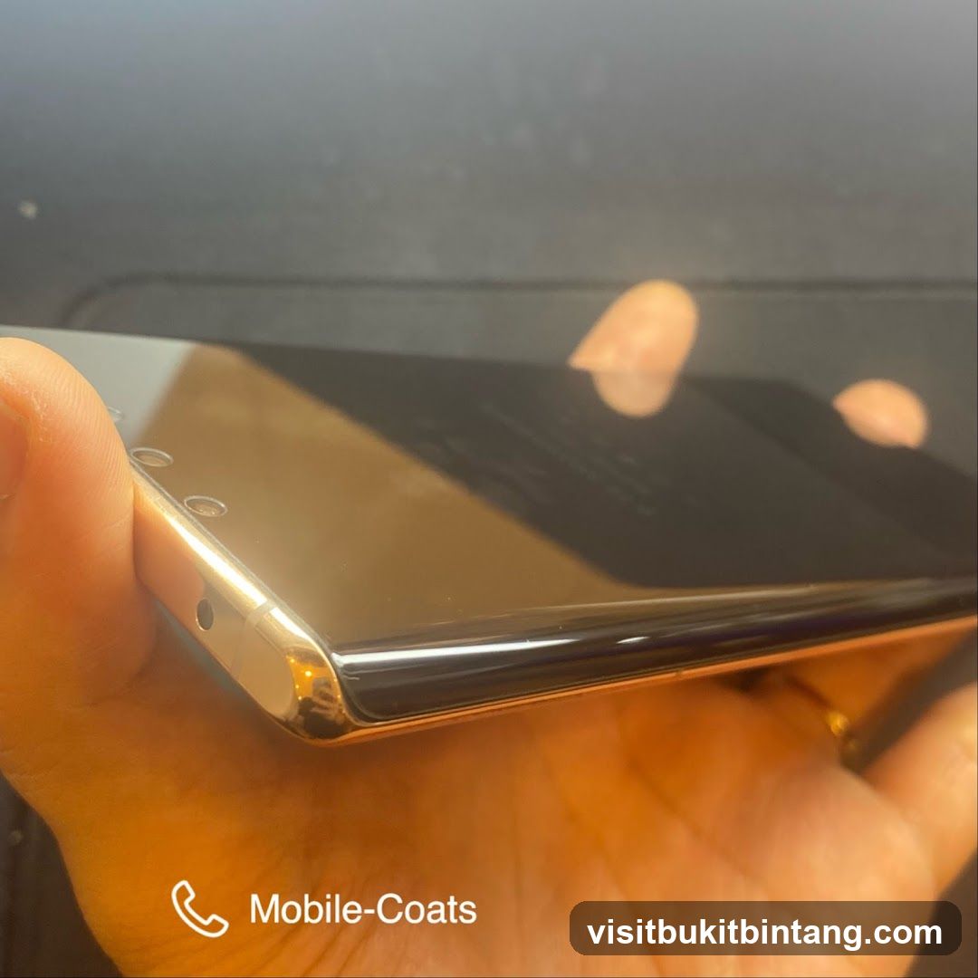 Phone with a gold finish