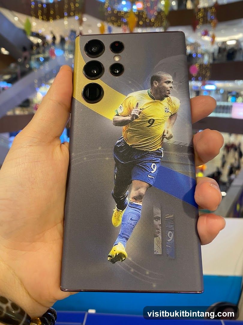Smartphone with Soccer Player Design