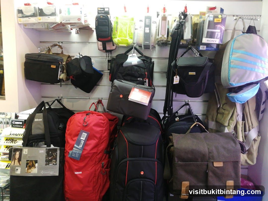 Camera Bags and Accessories Display