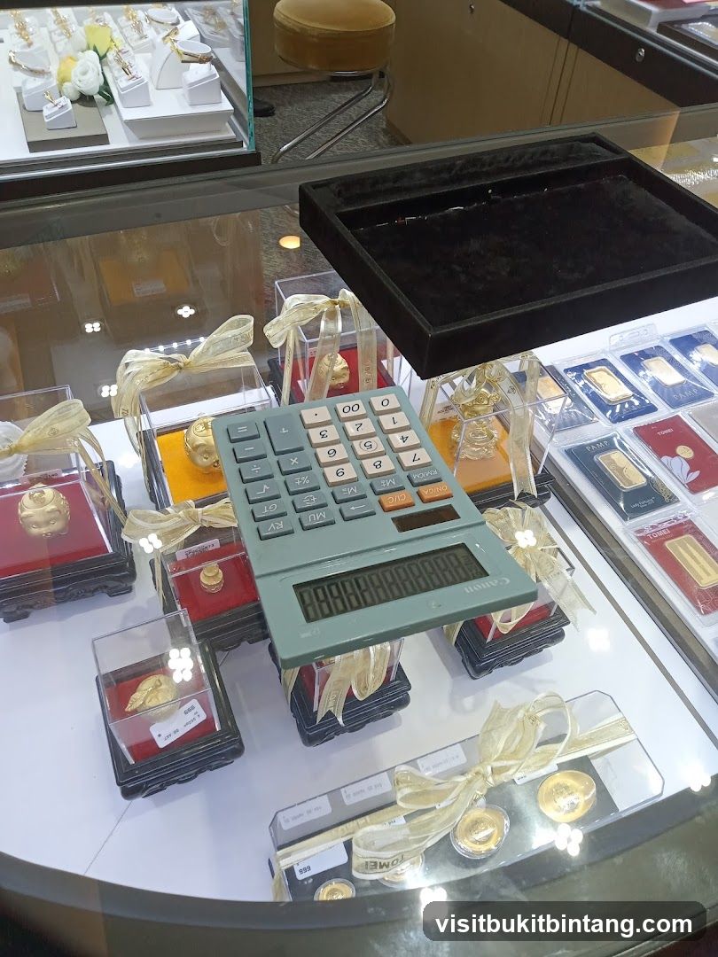 Jewelry Display with Calculator