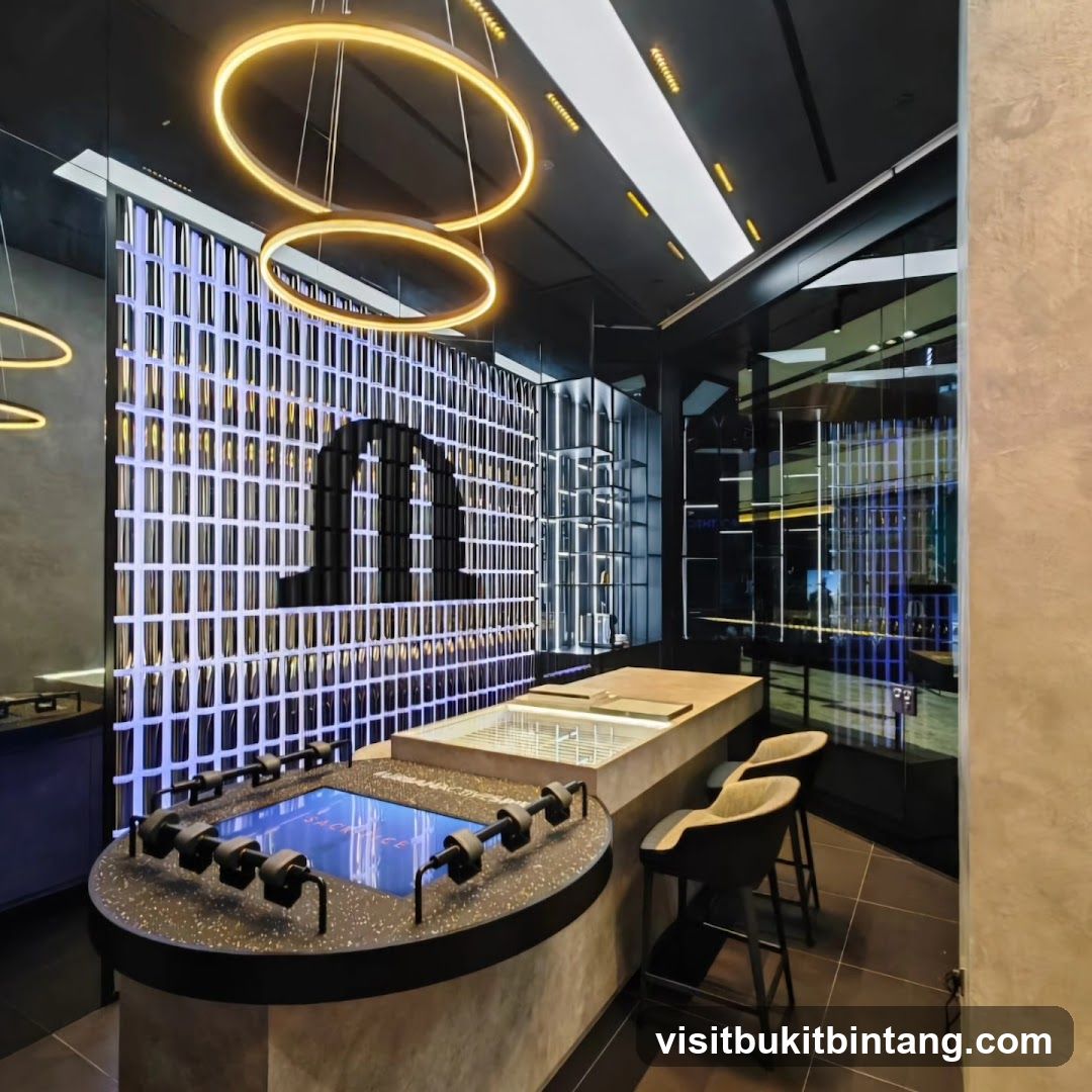 Modern Interior with Display and Seating