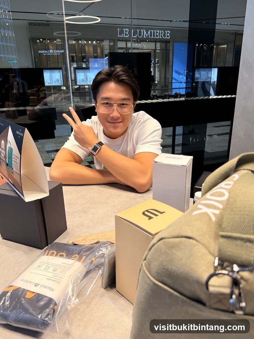 Man Posing with Watches and Boxes
