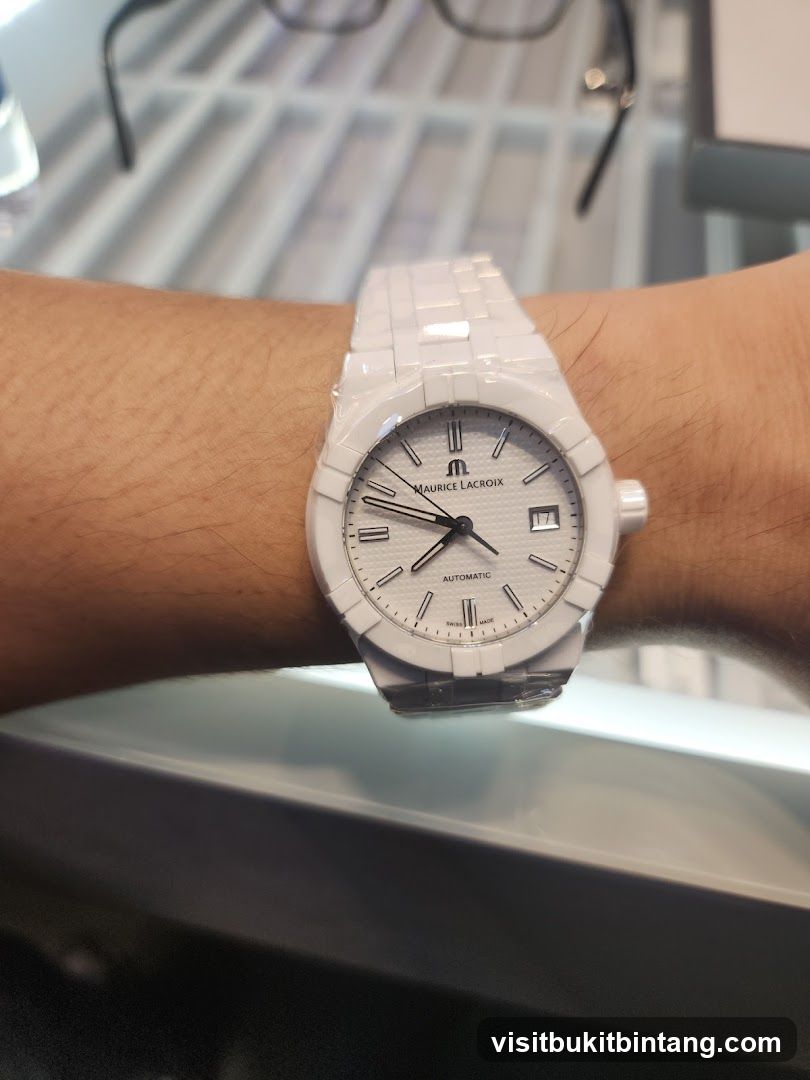 White Ceramic Watch on Wrist