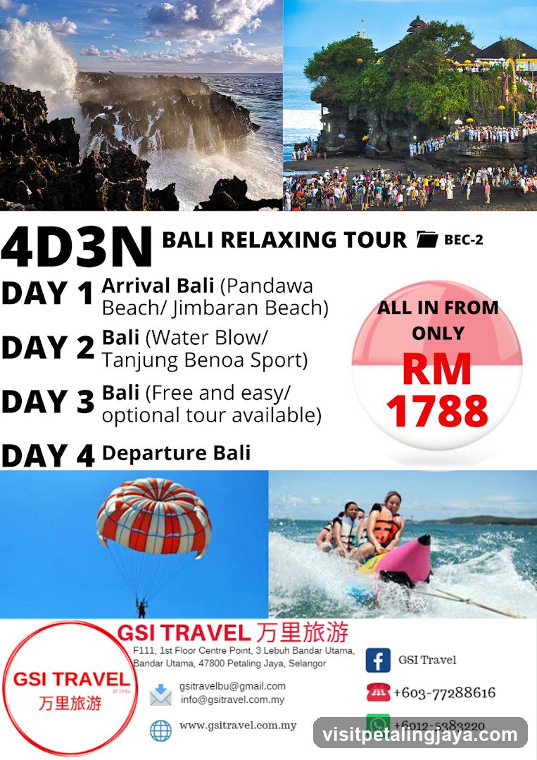 Bali Relaxing Tour Advertisement