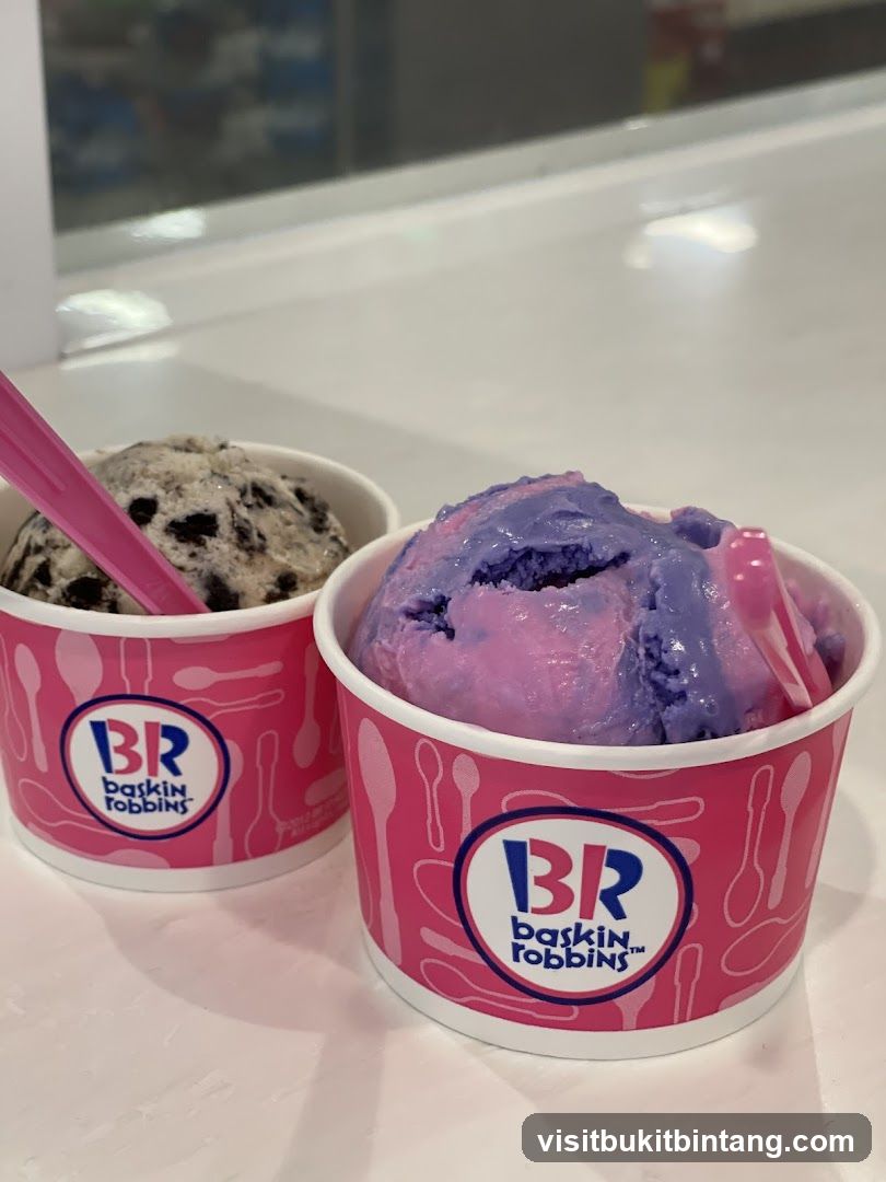 Two cups of ice cream