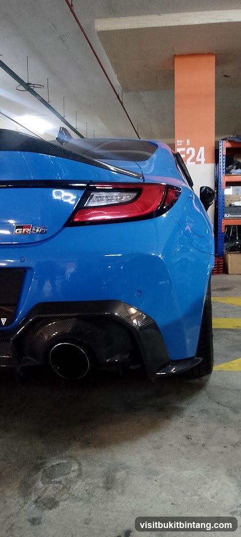Blue Sports Car Rear