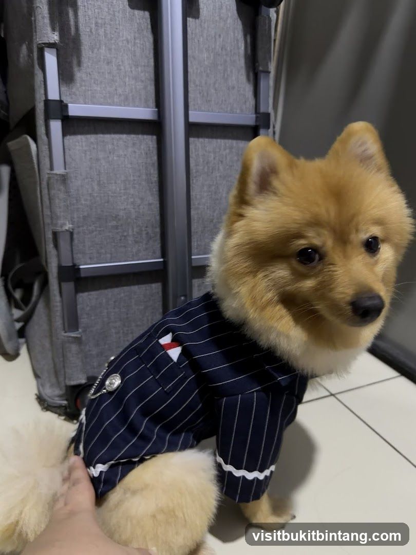 Dog in a suit