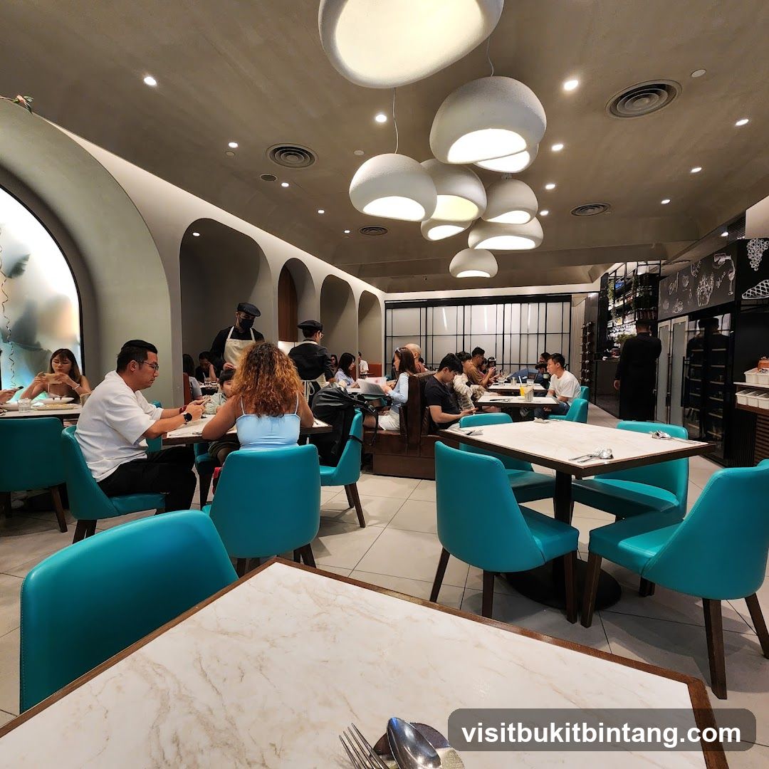 Restaurant Interior with Patrons