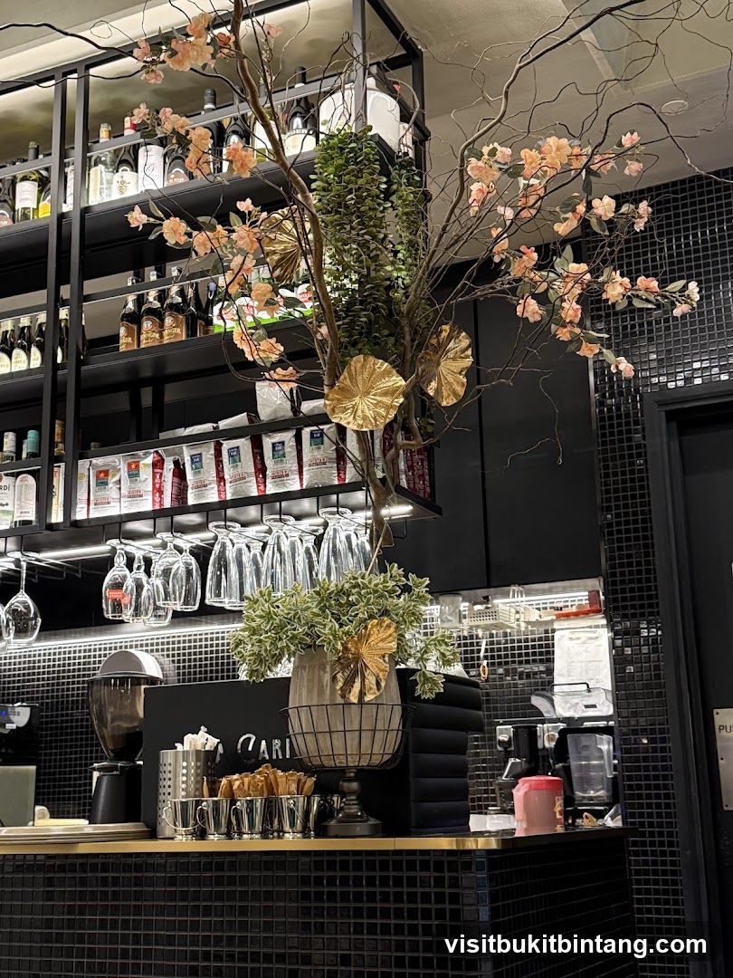 Barista Station with Floral Decor