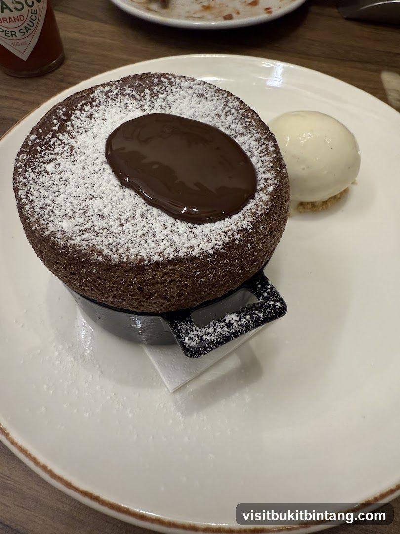 Chocolate Soufflé with Ice Cream