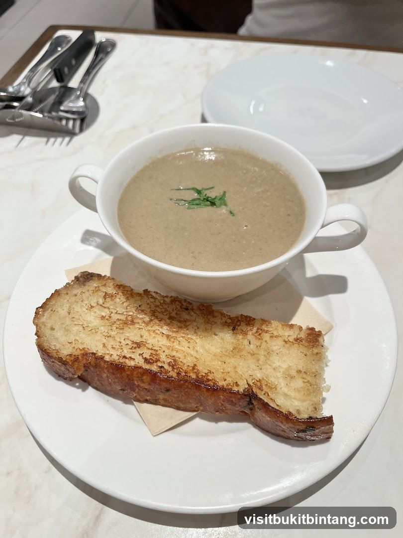 Mushroom Soup with Toast