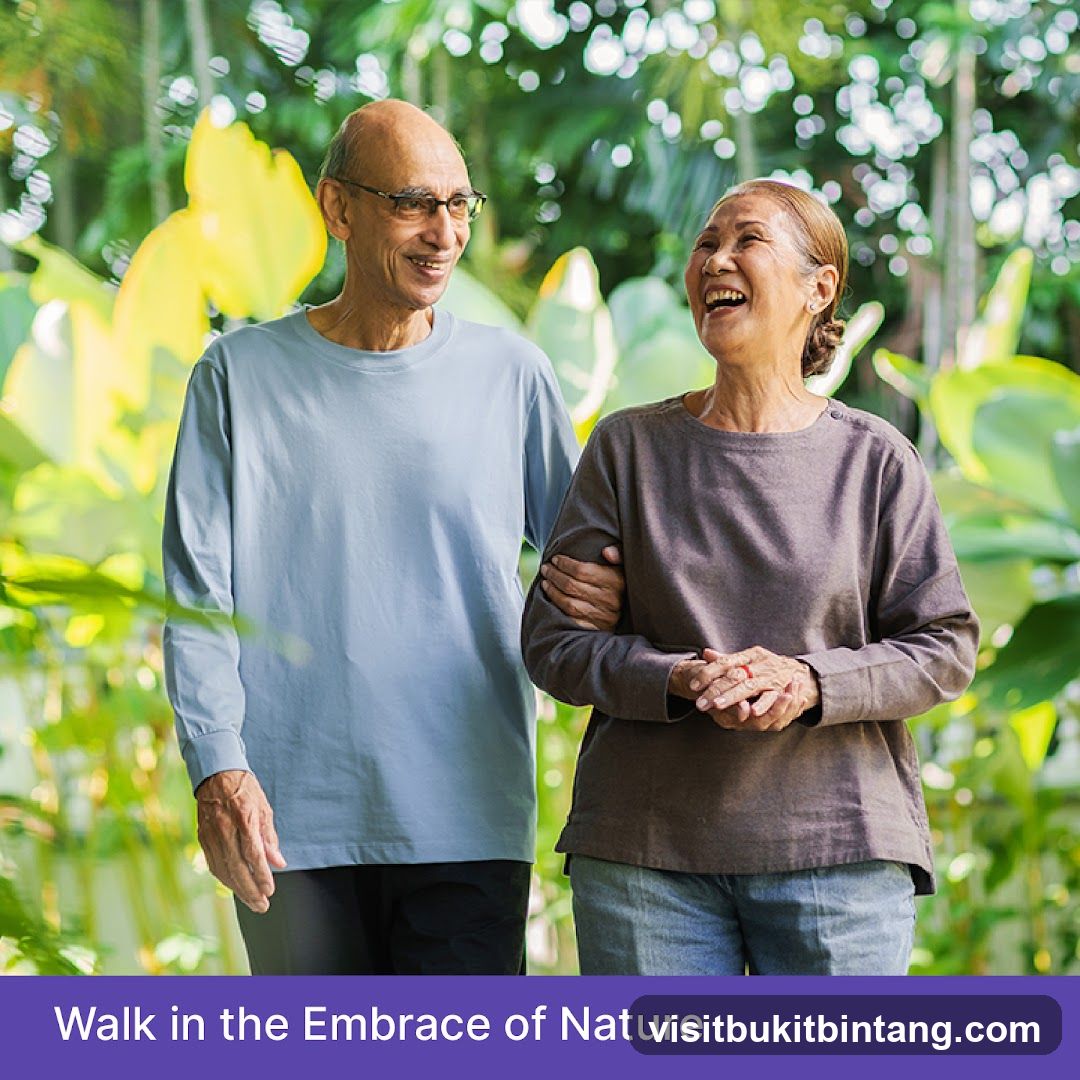 Elderly Couple Walking in Nature