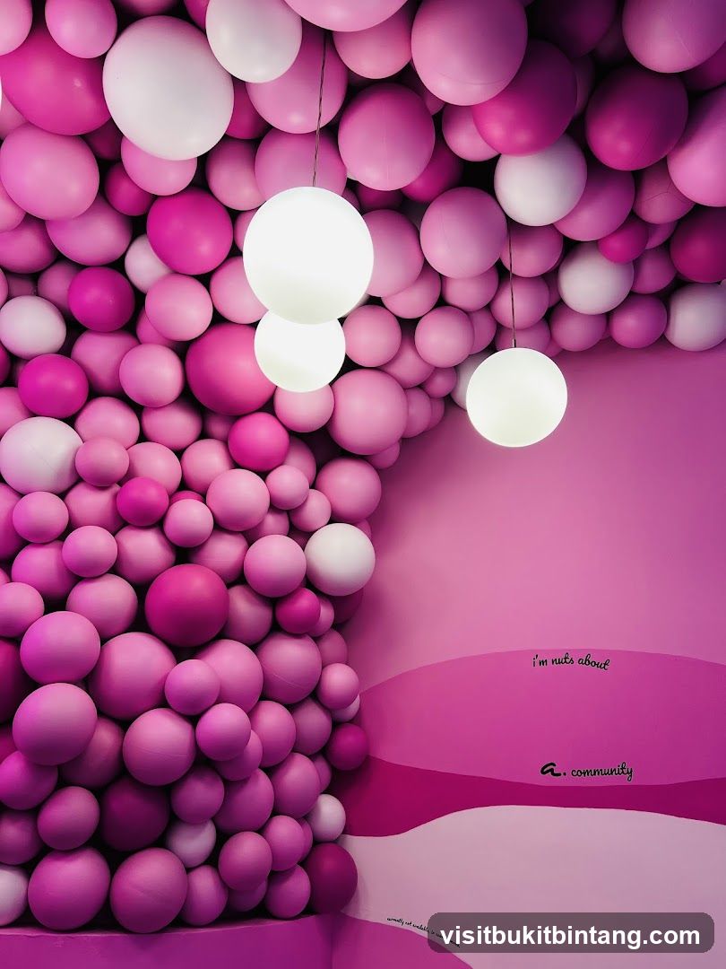 Pink Balloon Decor with Lights