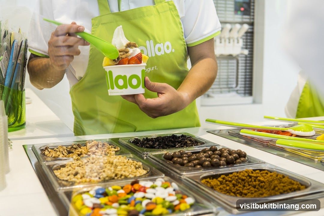 Yogurt toppings bar