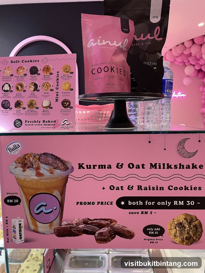 Cookies and Milkshake Menu