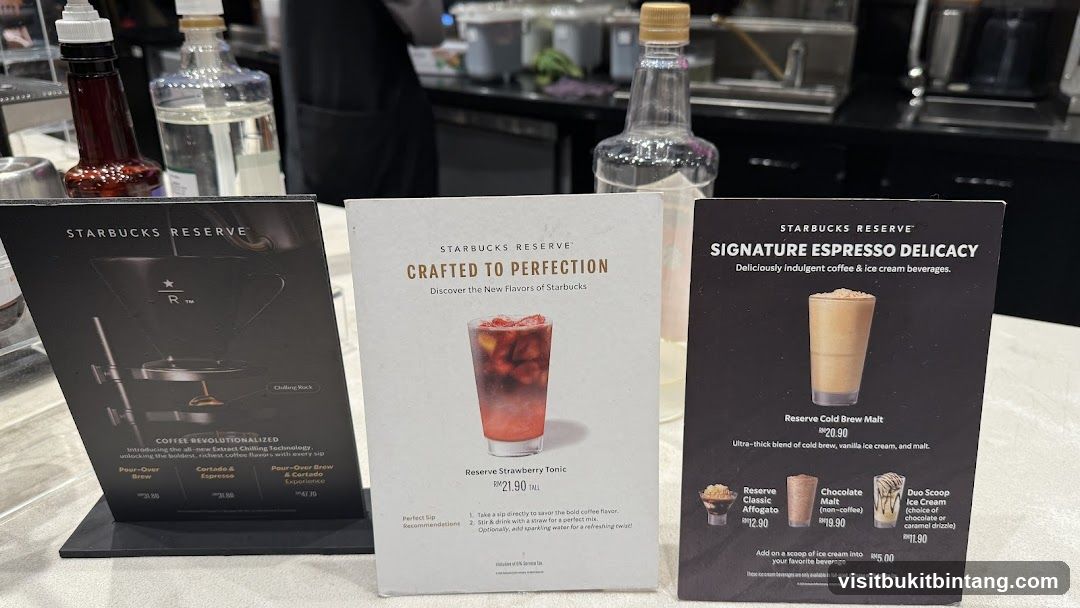 Starbucks Reserve Menu