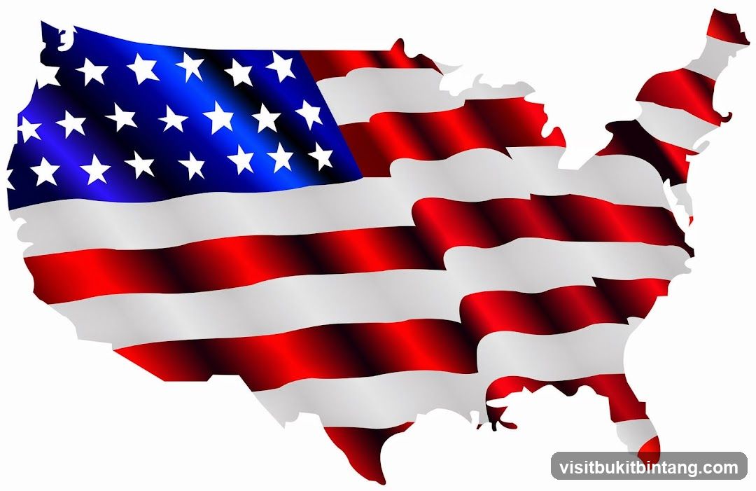 United States Flag Map