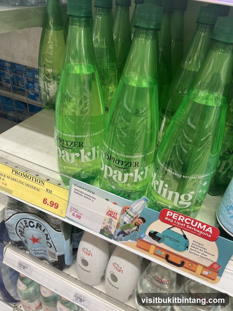 Bottles of Spritzer Sparkling Mineral Water