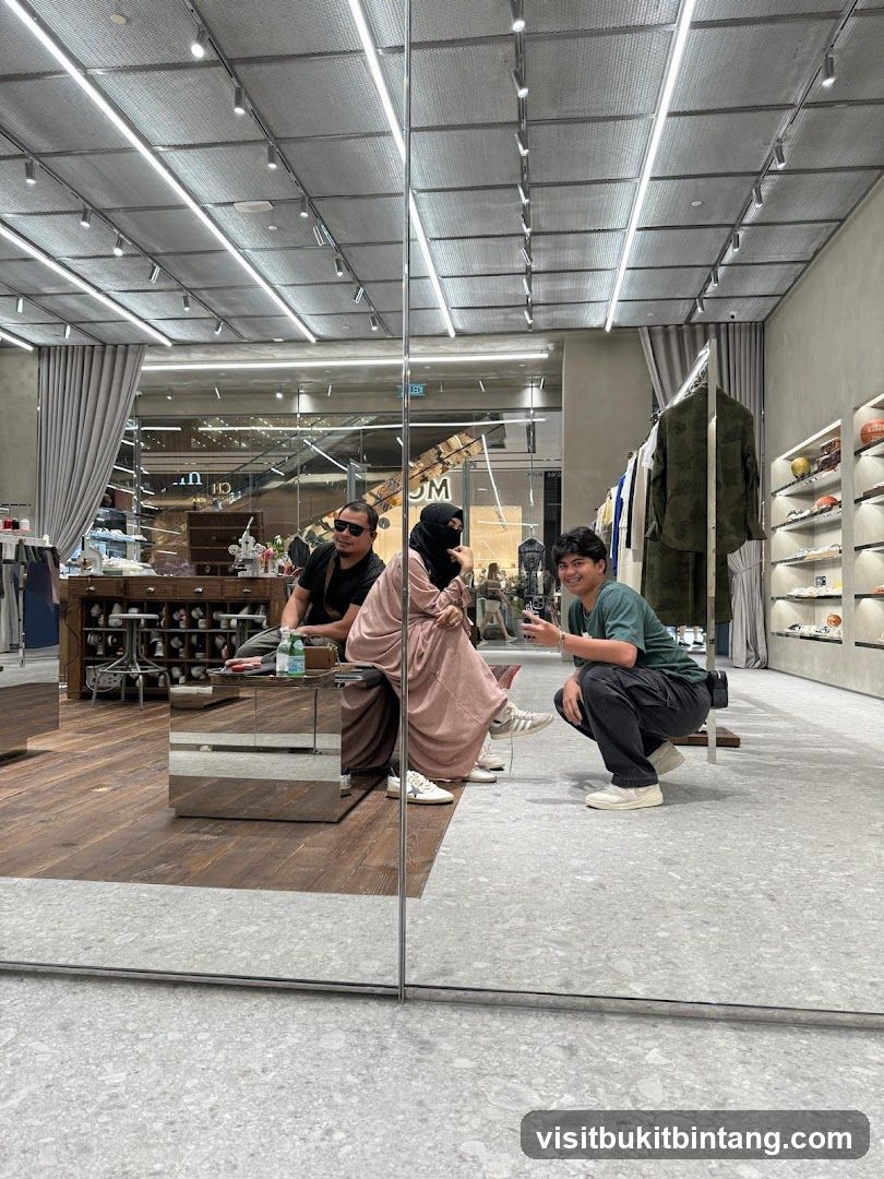 People in a modern retail store