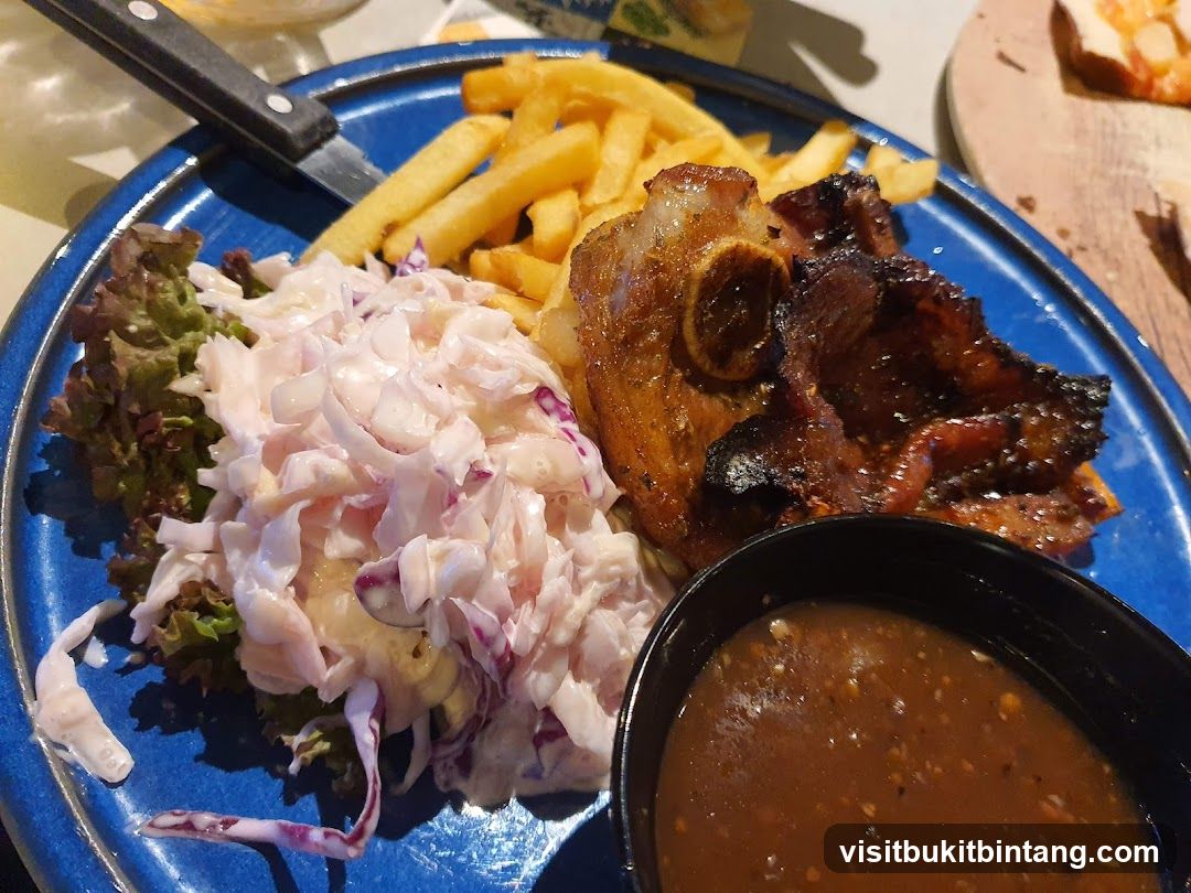 Pork Chop with Fries and Coleslaw