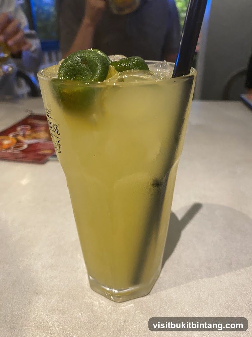 Yellow Cocktail with Lime