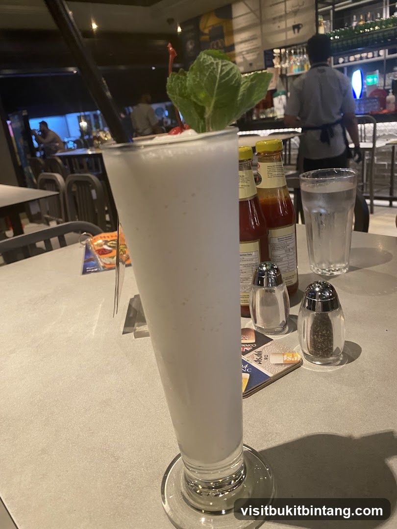White Drink with Garnish