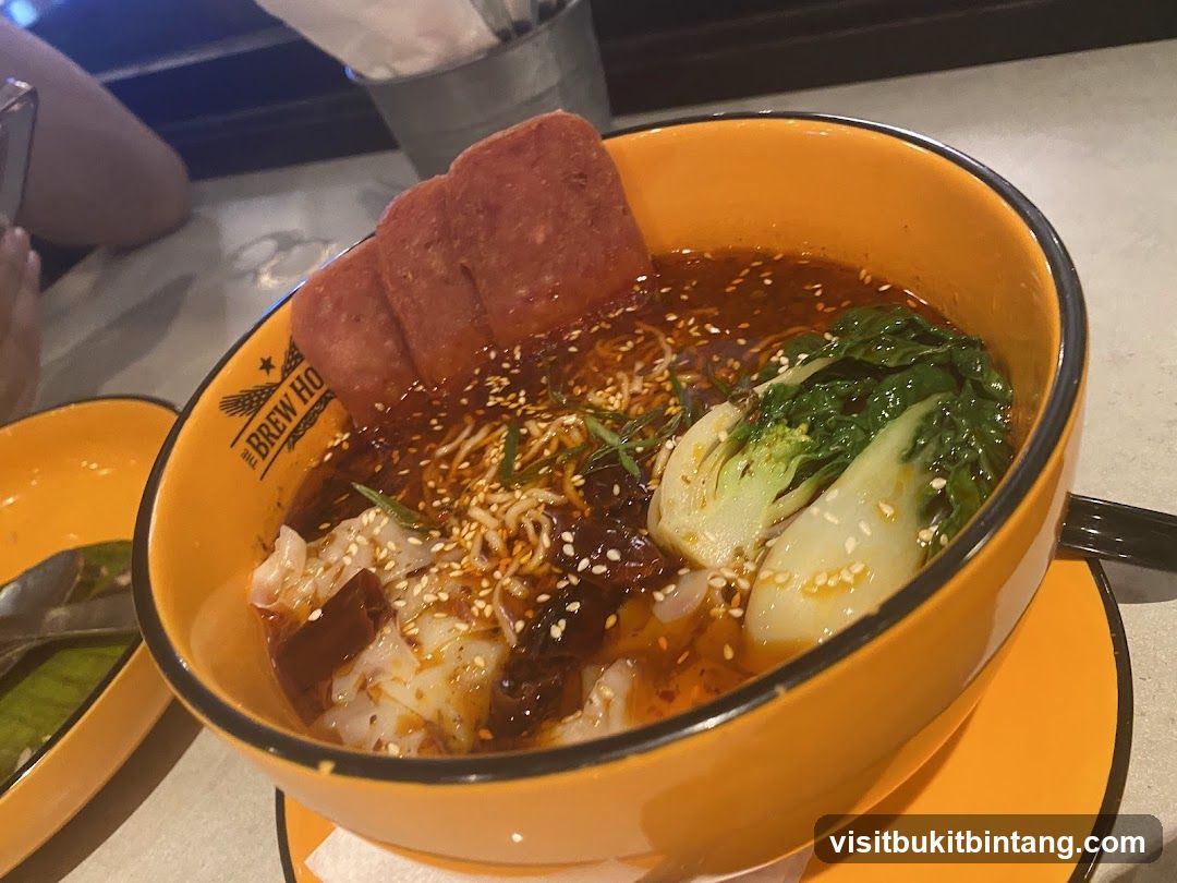 Spicy Noodle Soup with Spam