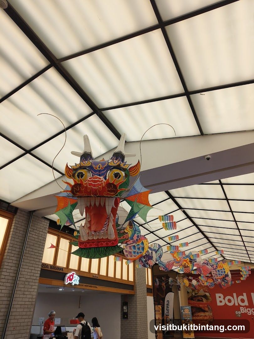 Dragon Decorations and Food Stall