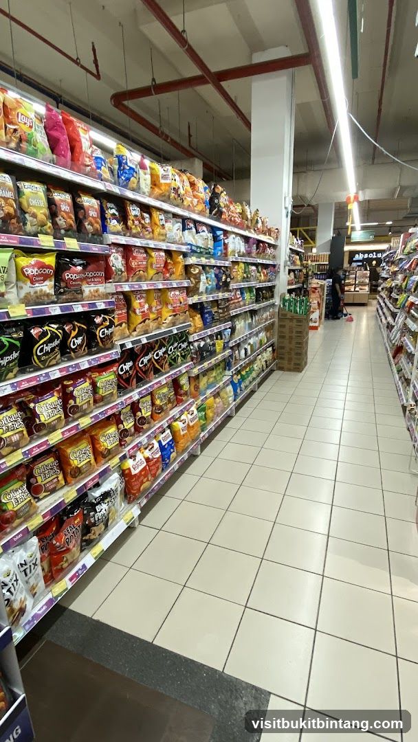 Aisle of Snacks in a Supermarket