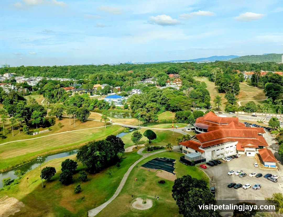 Aerial View of Park and Building Complex
