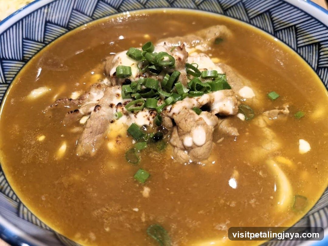 Bowl of Noodle Soup with Meat and Green Onions