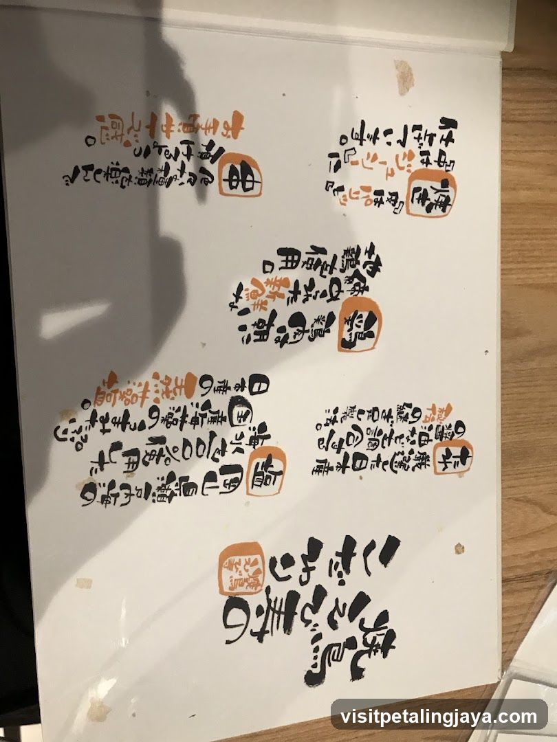 Handwritten Menu Board