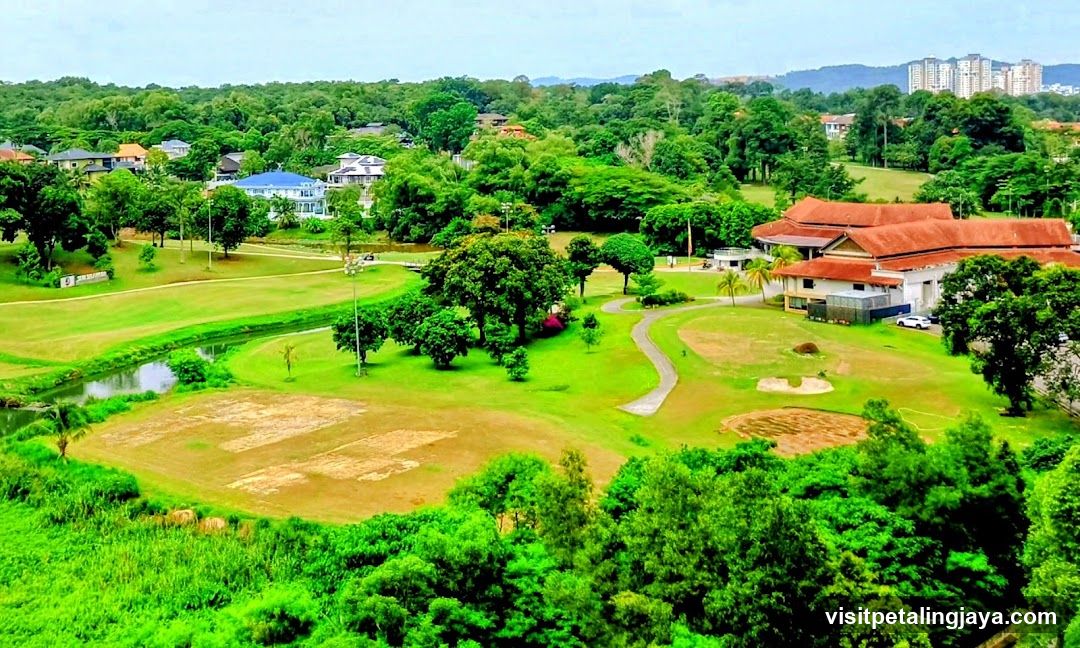 Aerial View of Golf Course and Residential Area